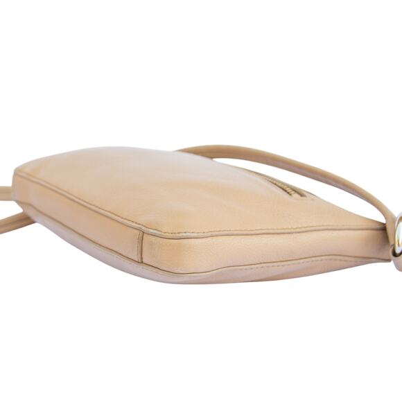 COLE HANN Small Crossbody Handbag Purse Bag Tan Beige Leather - Picture 6 of 10